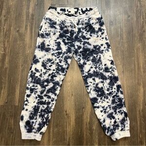 Treasure & Bond Girls Blue White Tie Dye Drawstring Sweatpants Size L 10/12